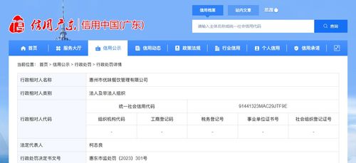 惠州市優(yōu)味餐飲管理因食品管理違規(guī)被罰，警示餐飲行業(yè)規(guī)范經(jīng)營